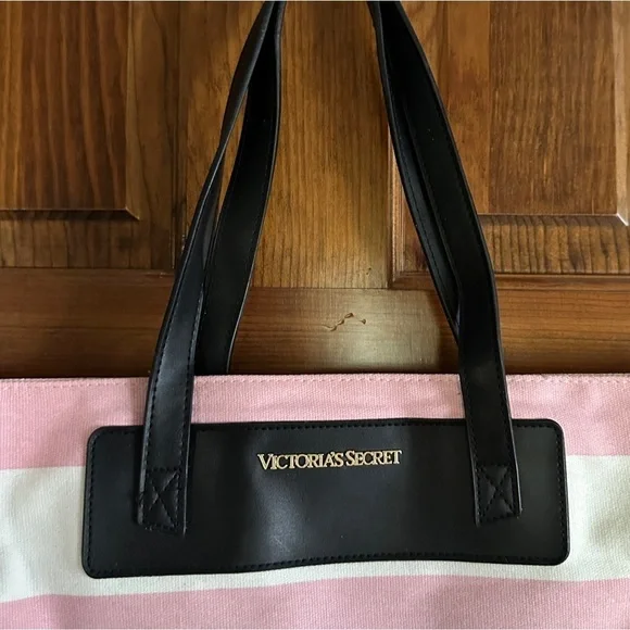 Victoria Secret Pink Striped Tote Bag XO - Picture 8 of 8